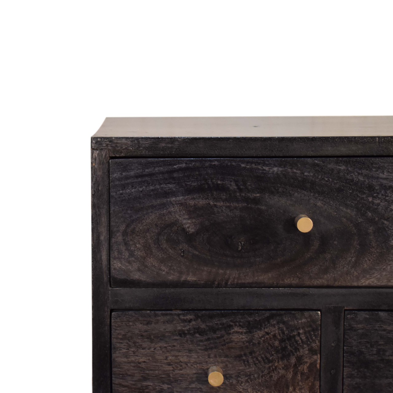 Multi Drawer Ash Black Bedside - Image 5