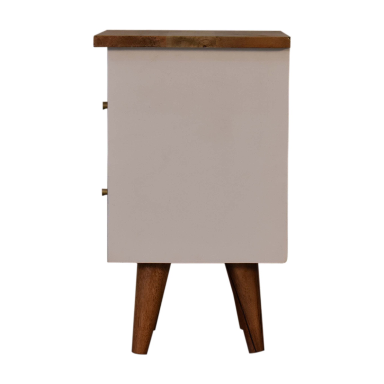 White Hand Painted Bedside - Image 9