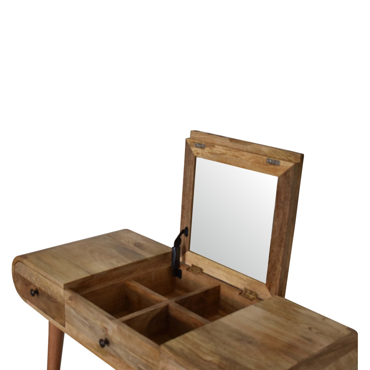 Oak-ish Round Dressing Table - Image 5