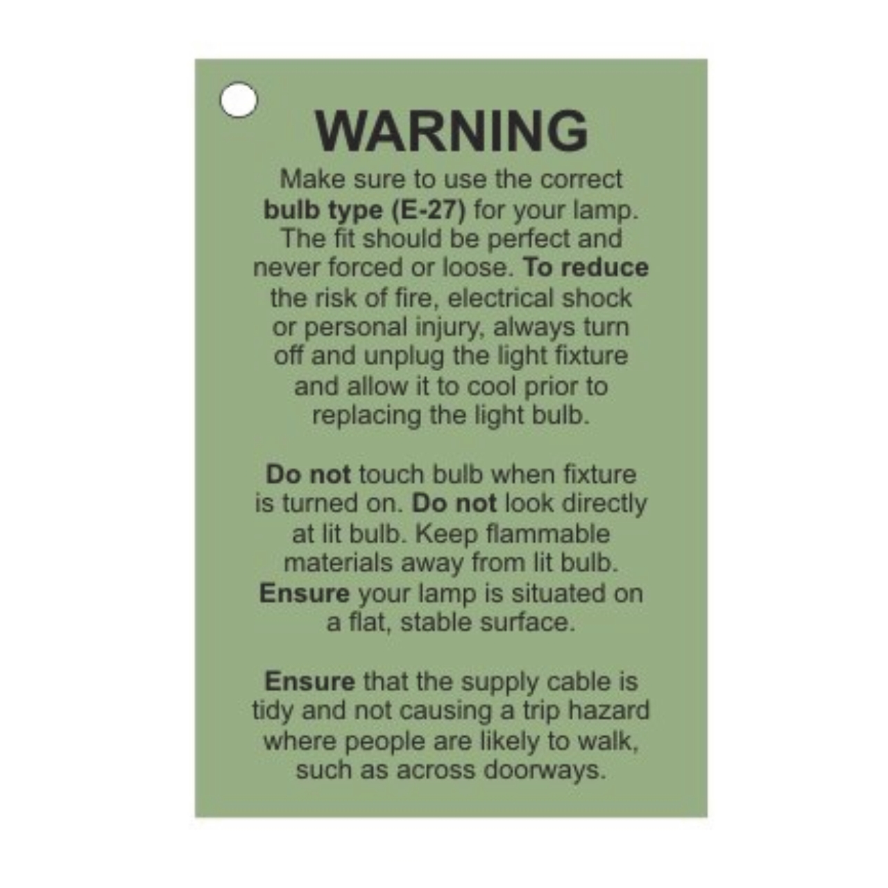 warning floor lamp