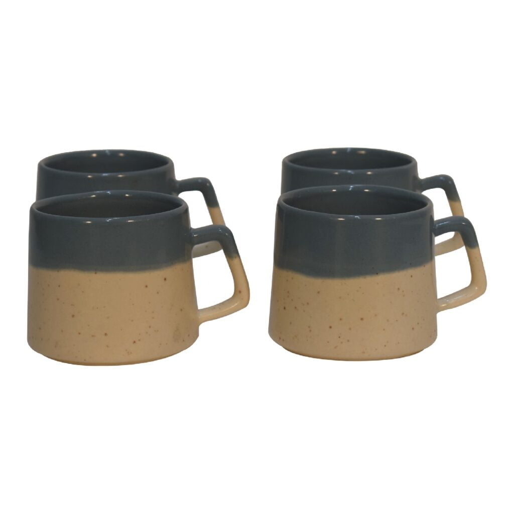 in3094 half dip grey mug set of 4