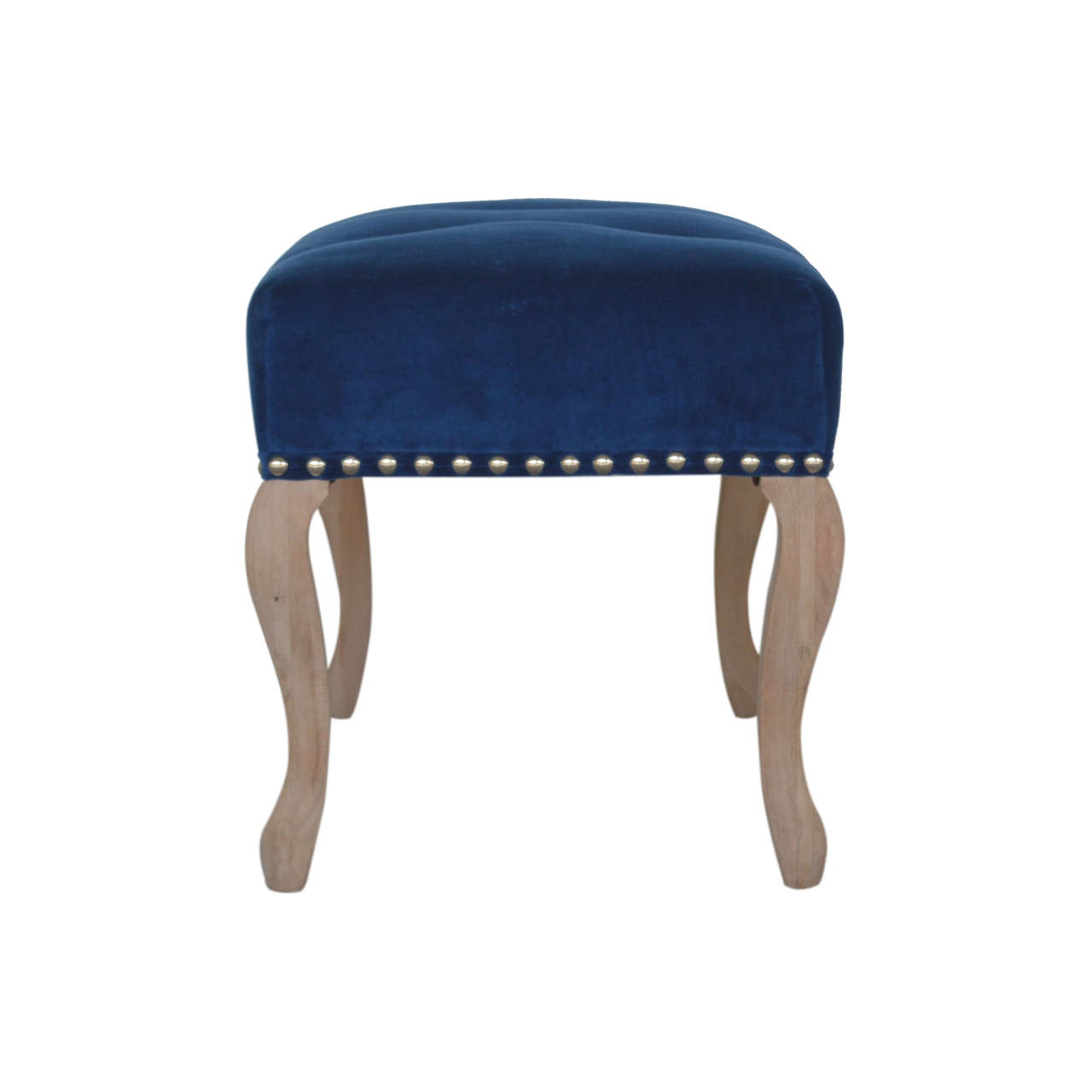 in1394 french style royal blue velvet bench