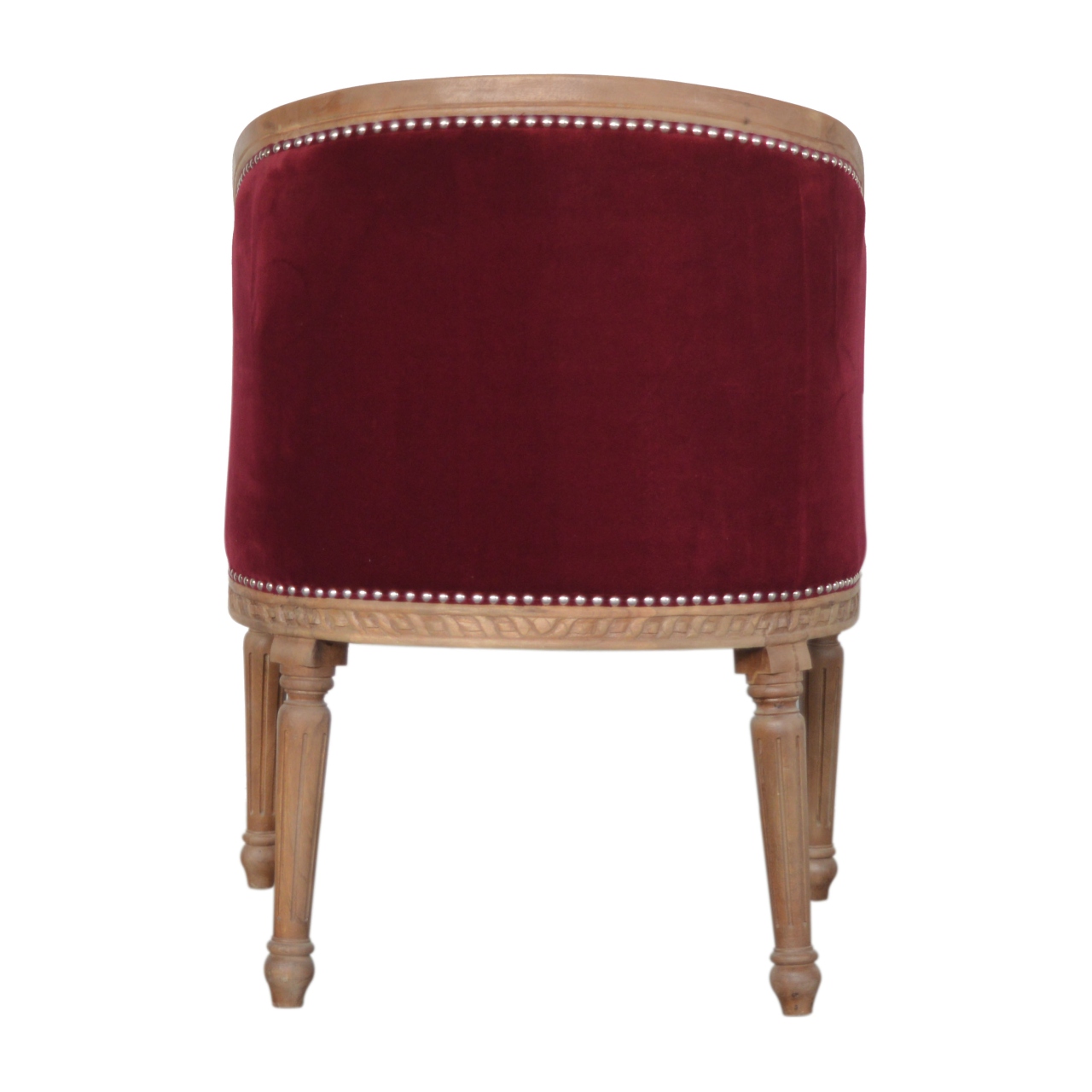 in1407 wine red velvet occasional chair
