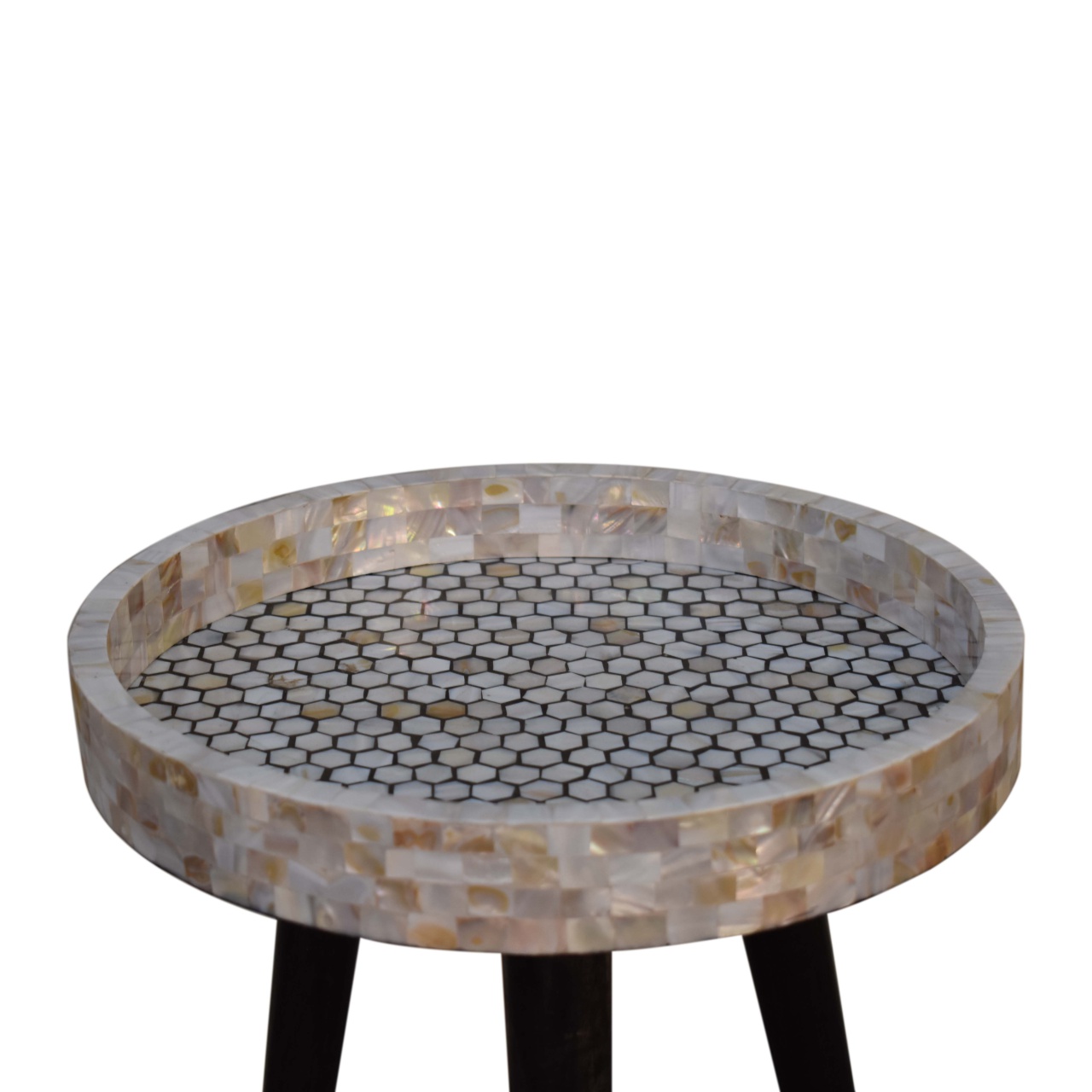 in1652 honeycomb mosaic end table