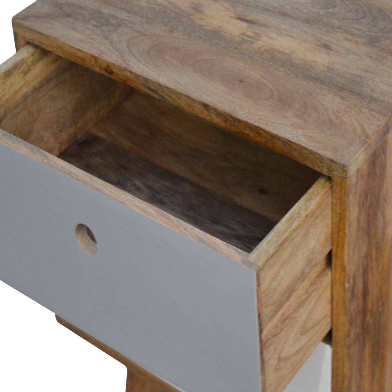 in329 two tone hand painted bedside