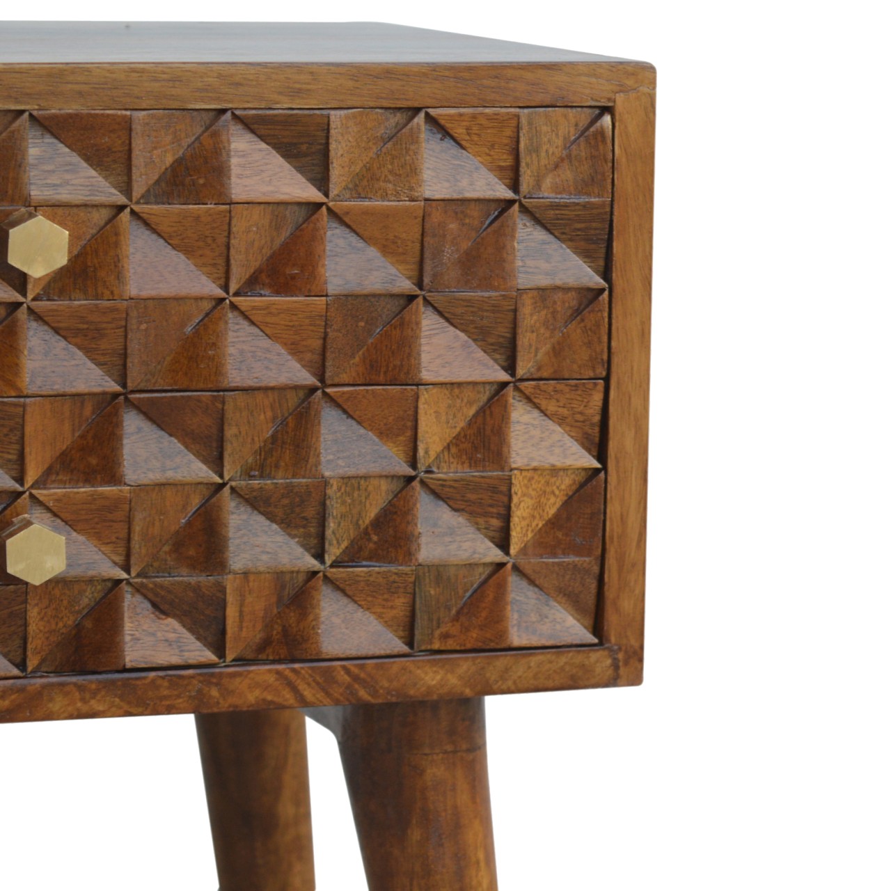 in790 diamond carved chestnut bedside