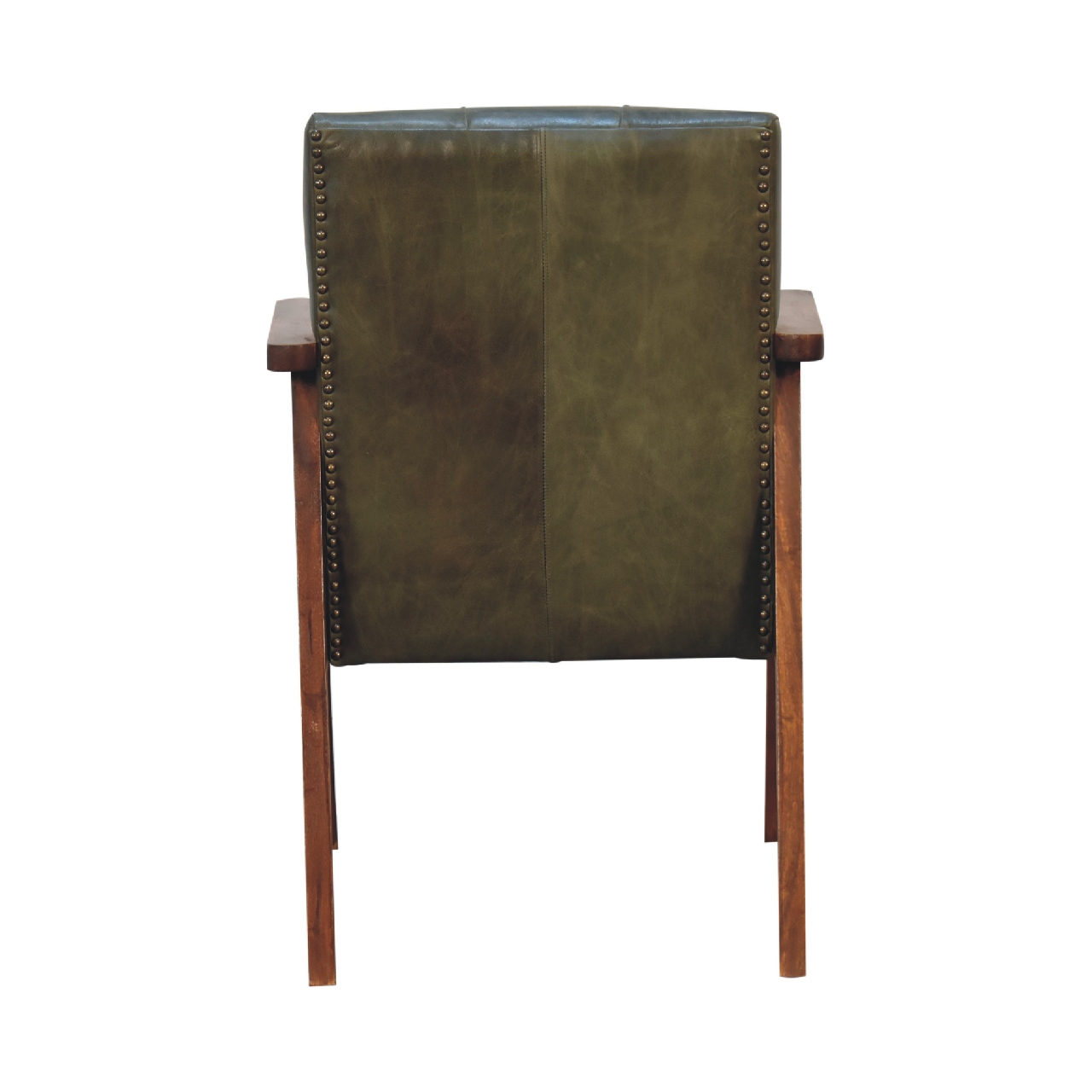 in3486 olive buffalo leather chair