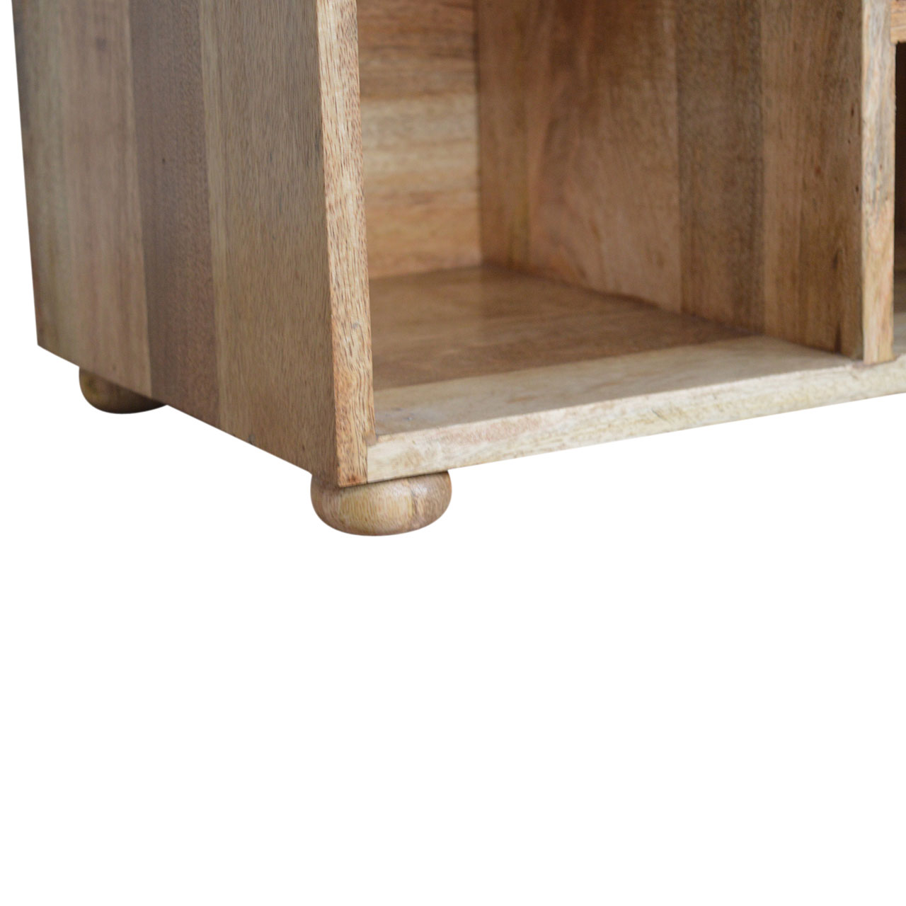 multi tweed 6 slot shoe storage bench