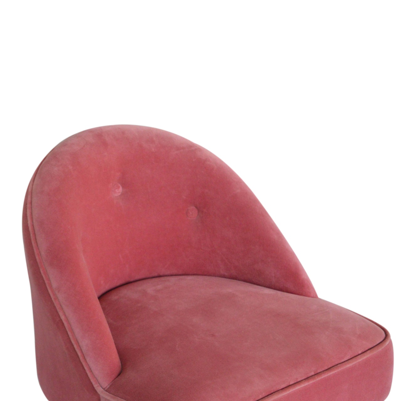 in1267 pink velvet deep button chair