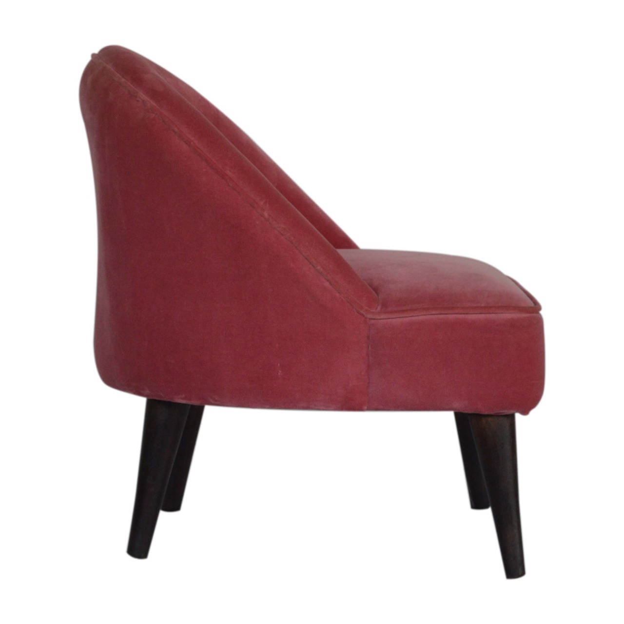 in1267 pink velvet deep button chair