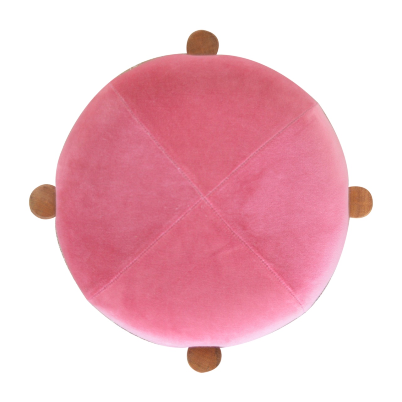 in1311 pink velvet cone footstool