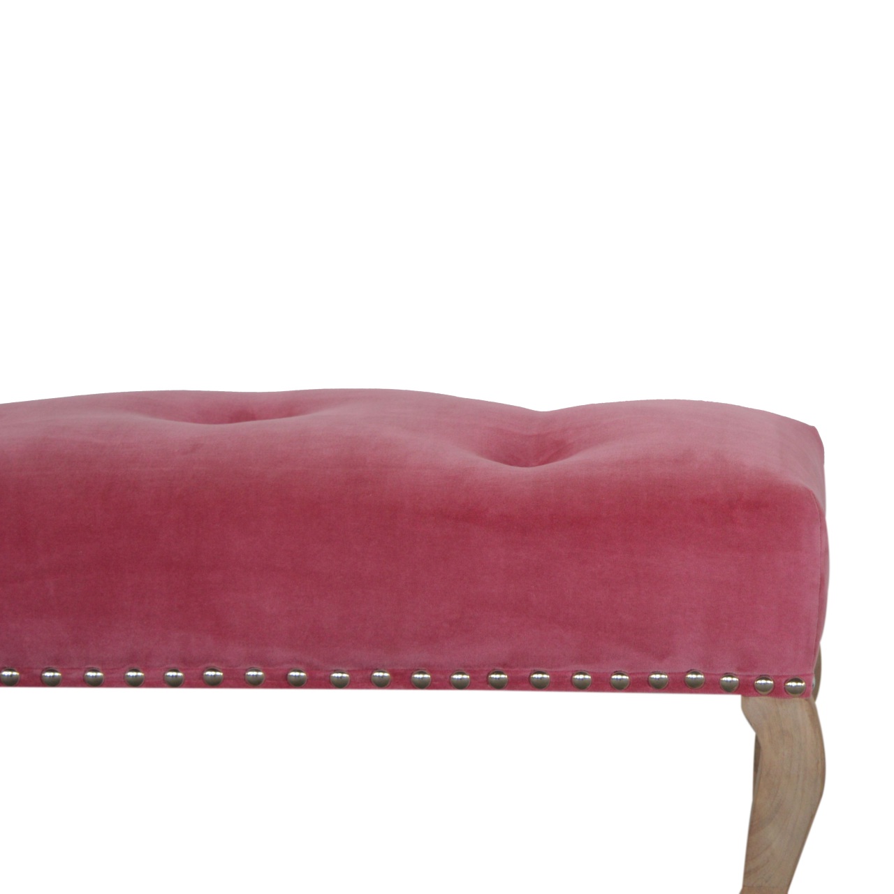 in1389 french style pink velvet bench
