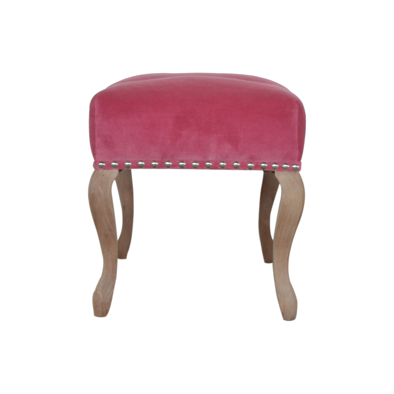 in1389 french style pink velvet bench
