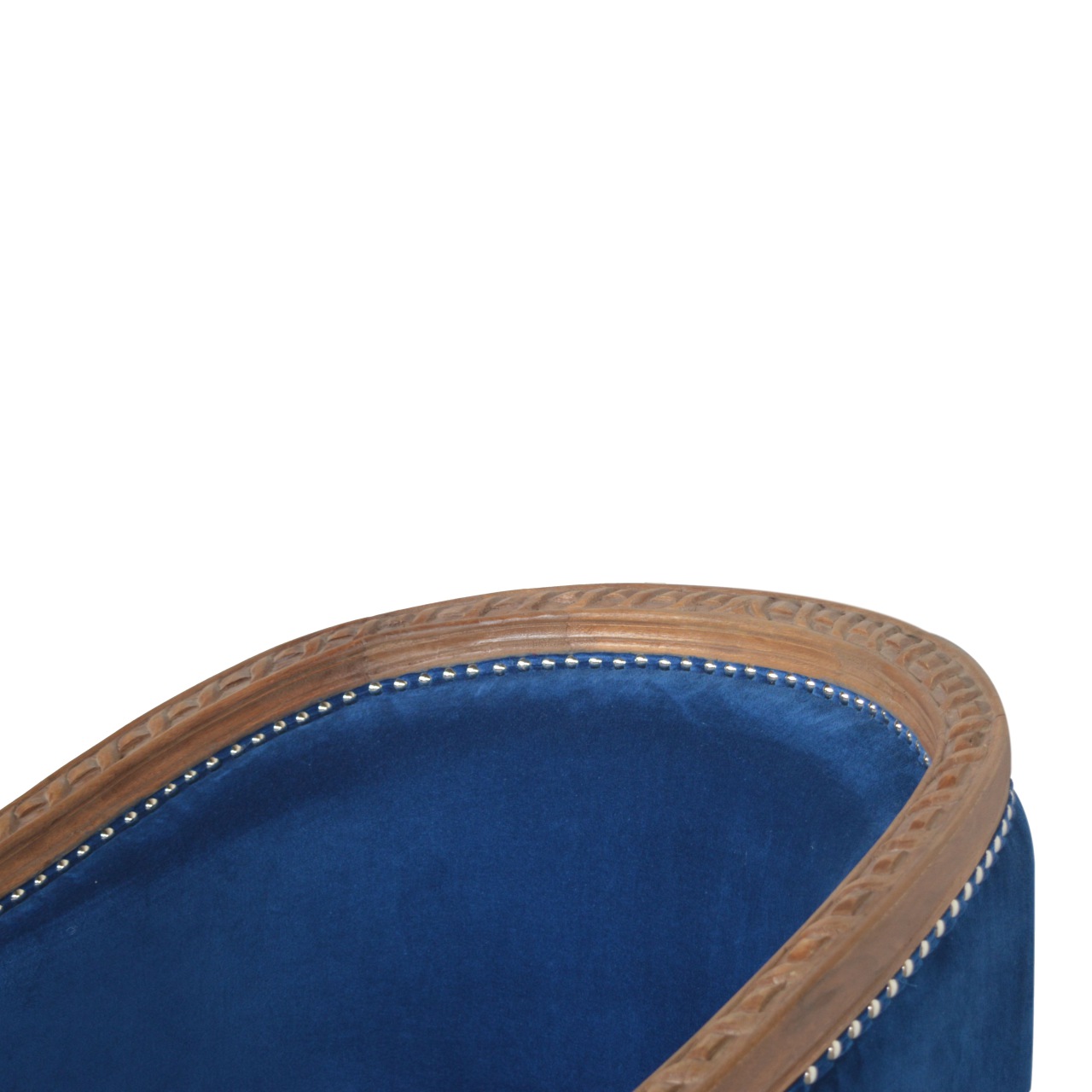 in1403 royal blue velvet occasional chair