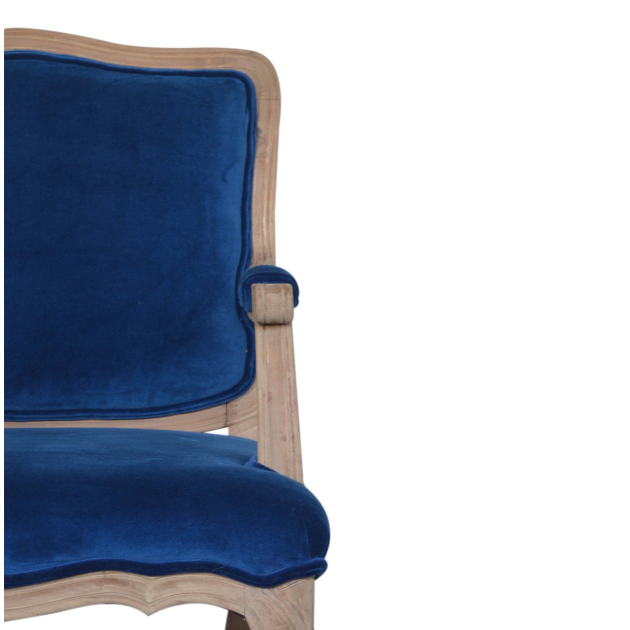 in1412 royal blue velvet french style chair