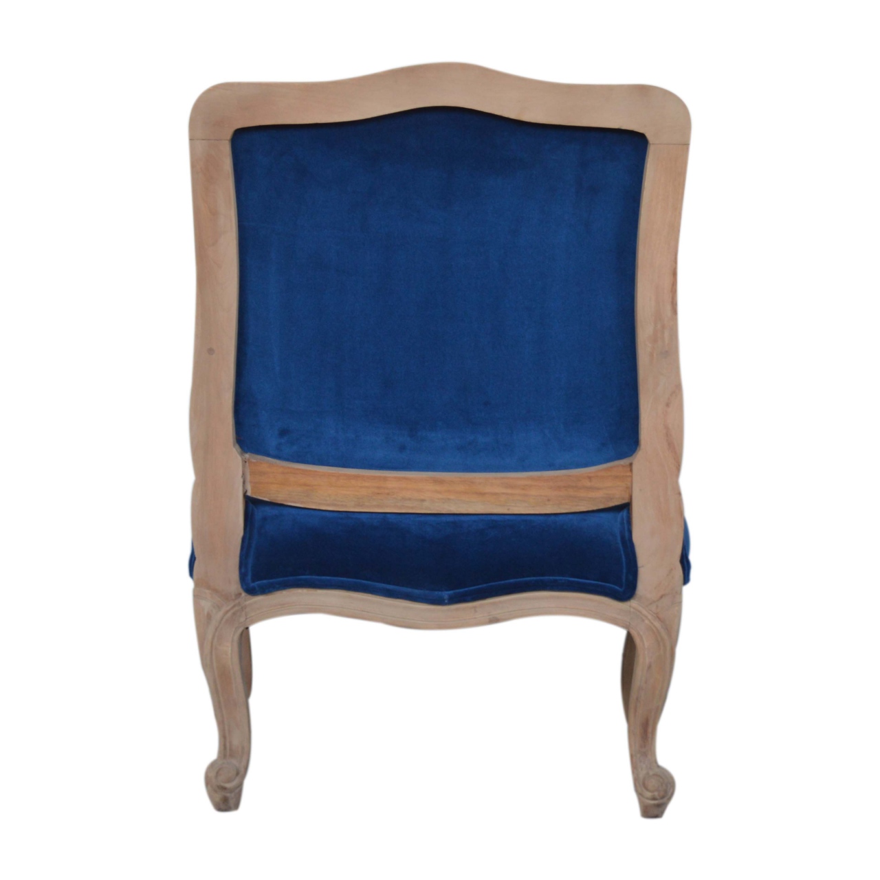 in1412 royal blue velvet french style chair