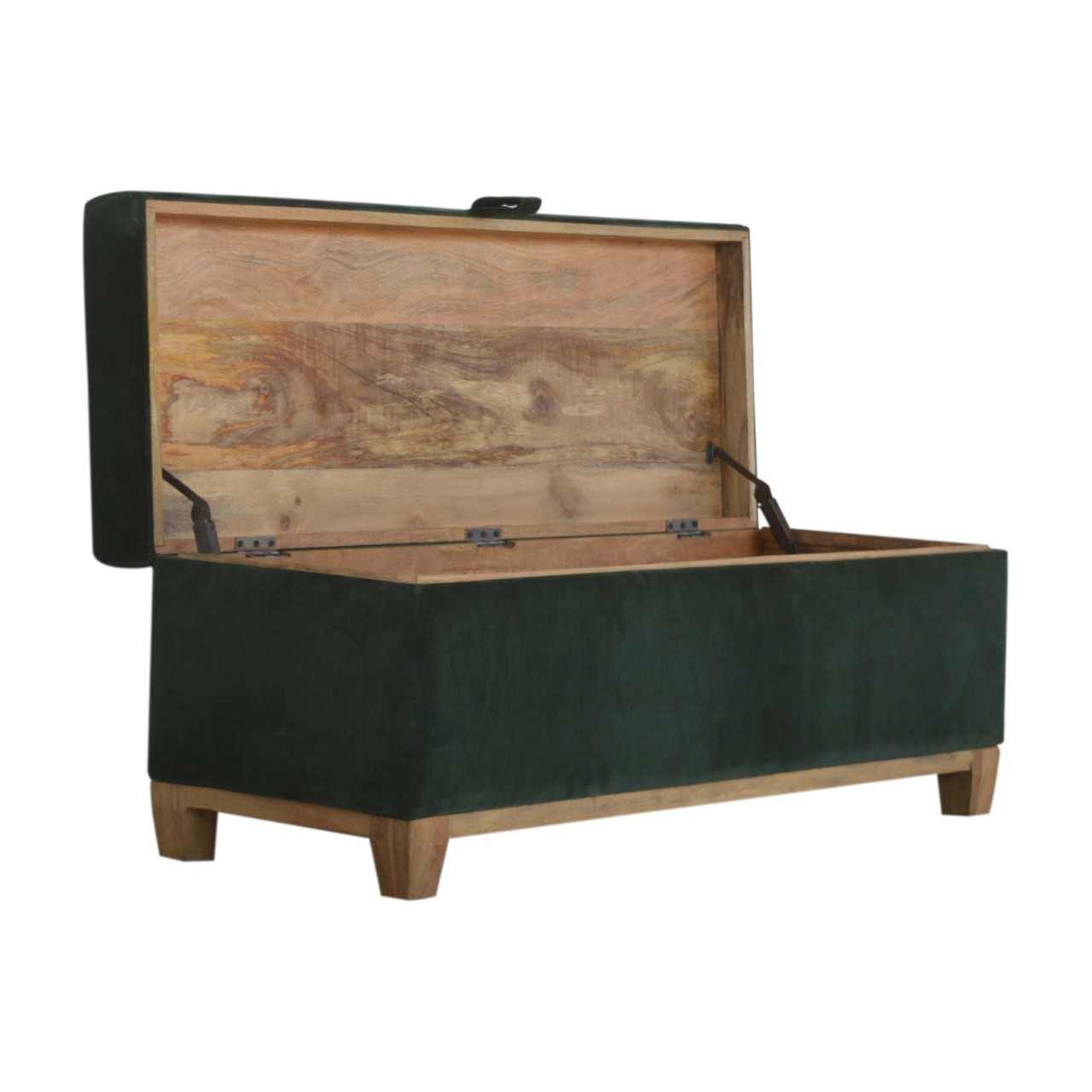 in1528 emerald cotton velvet storage box