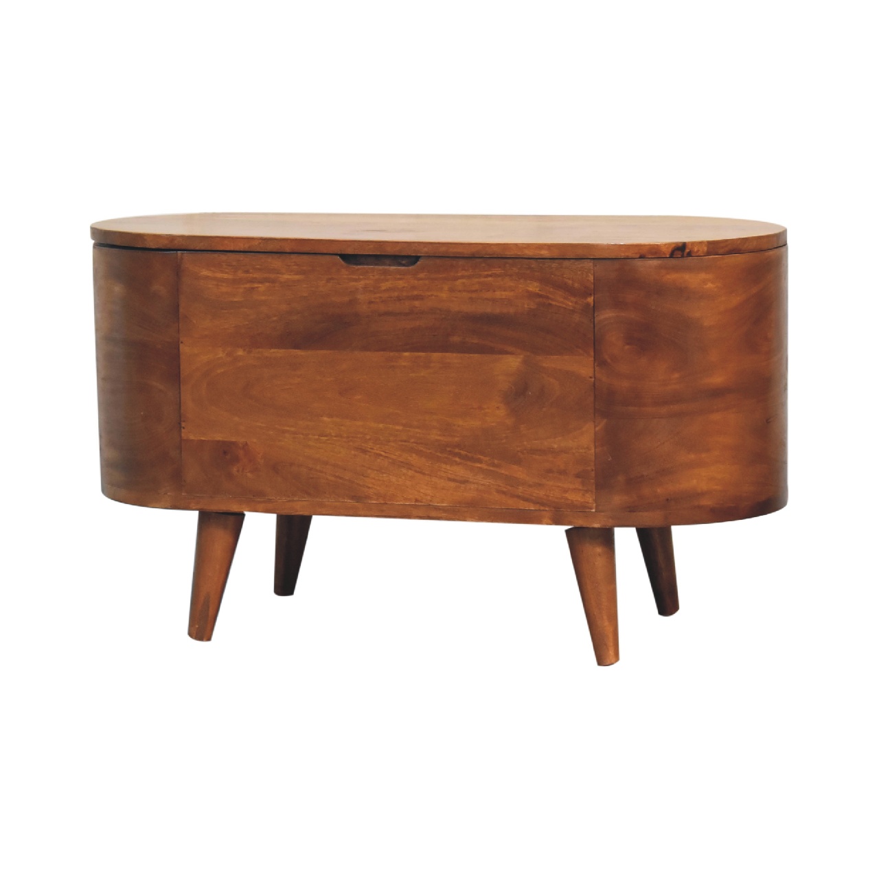 in3540 chestnut rounded lid up blanket box