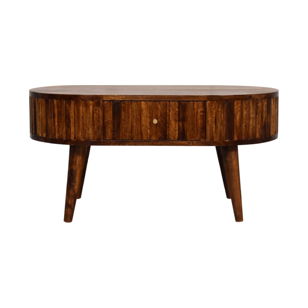in3553 stripe chestnut coffee table