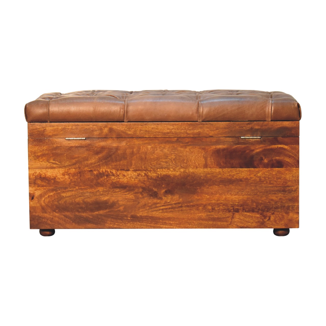 in3576 buffalo hide chestnut storage trunk
