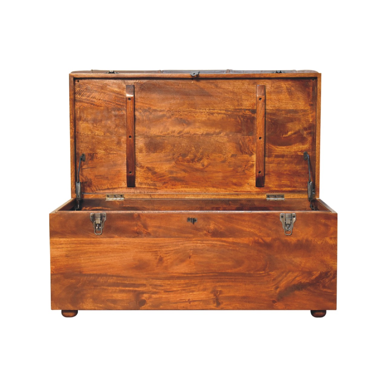 in3576 buffalo hide chestnut storage trunk