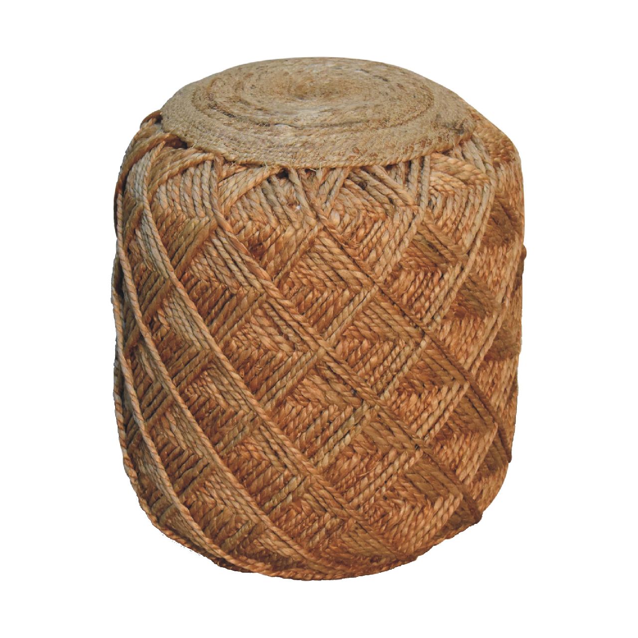 Jute Fiber Footstool Large Pattern - Image 3