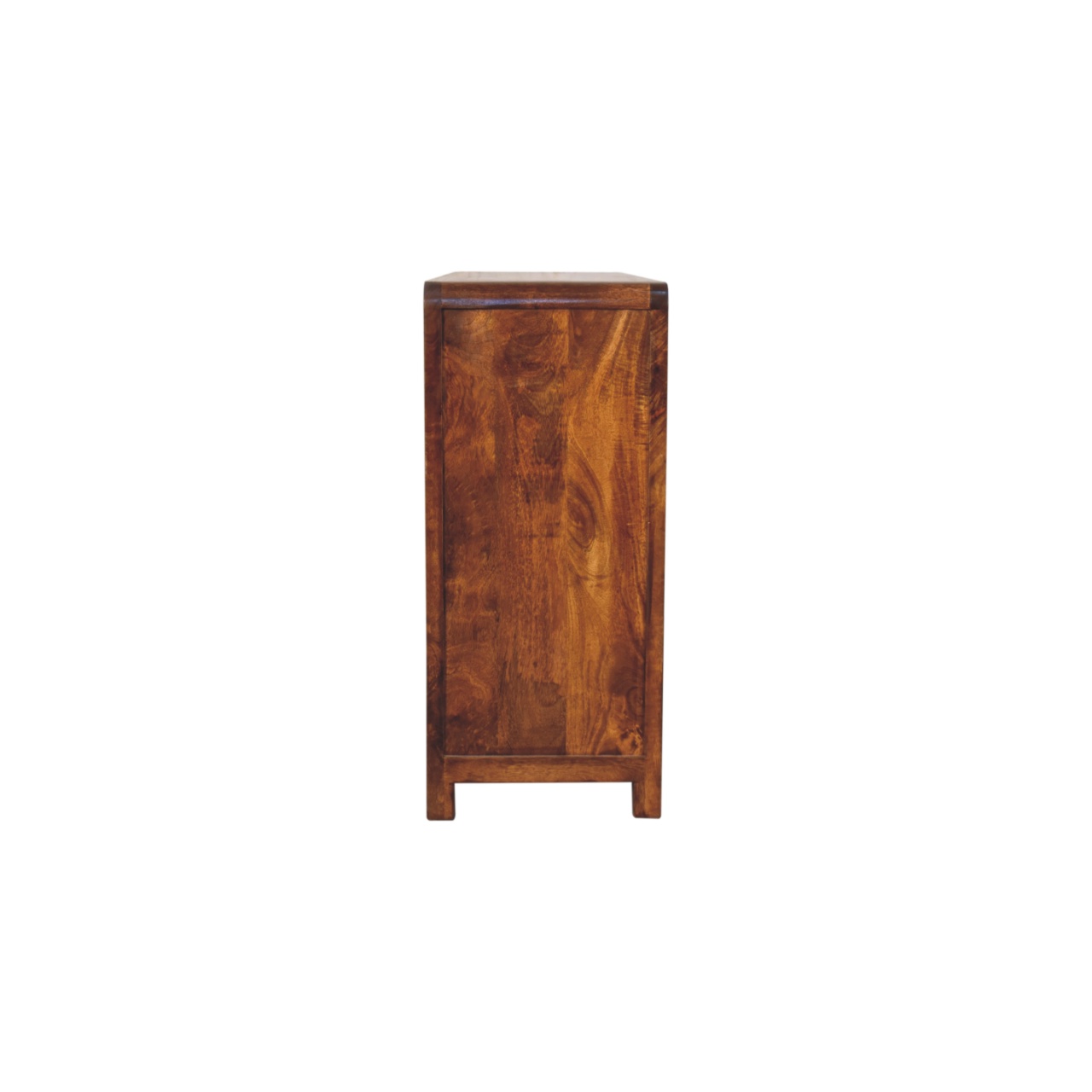 Wooden wardrobe on white background
