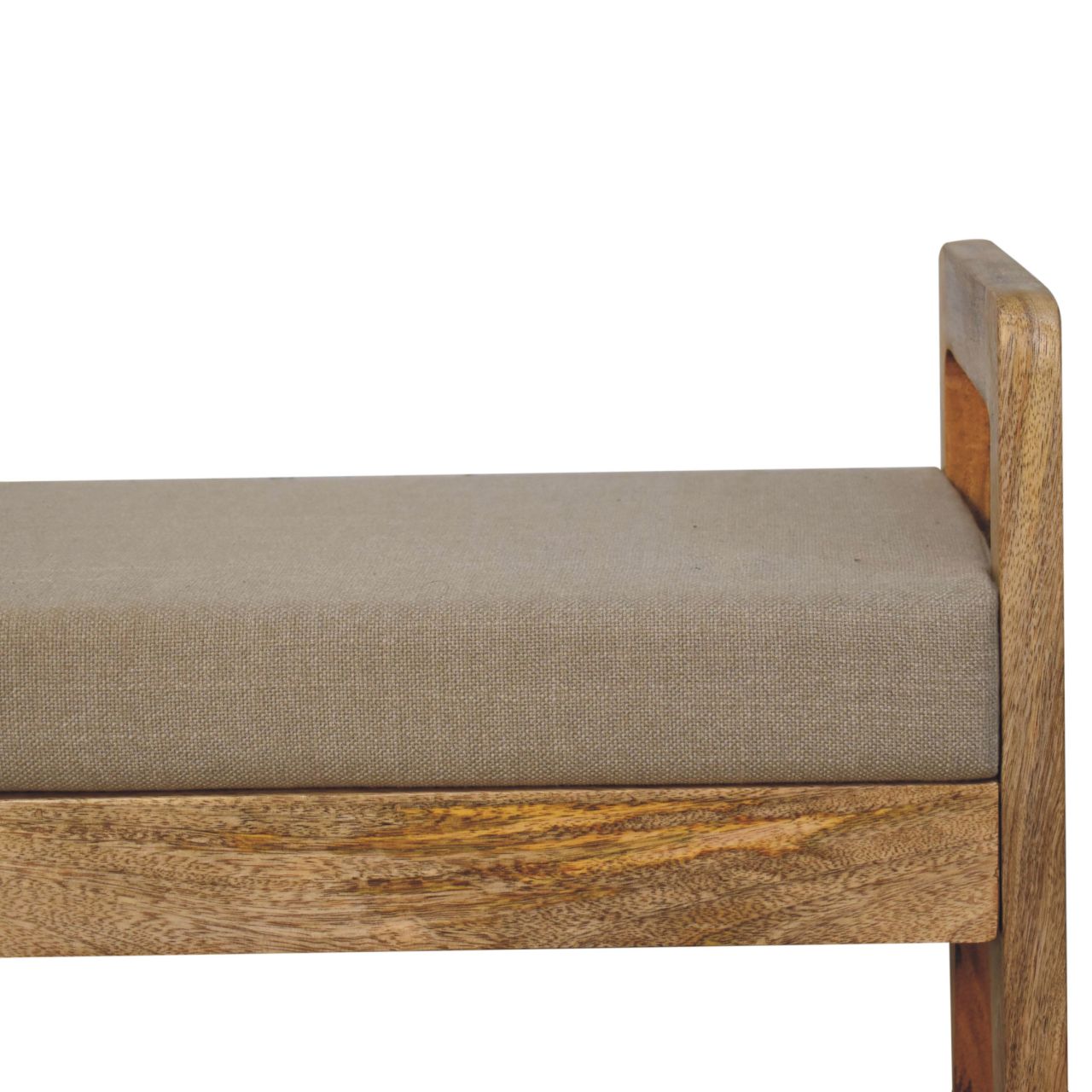 Mud Linen Rattan Bench - Image 5