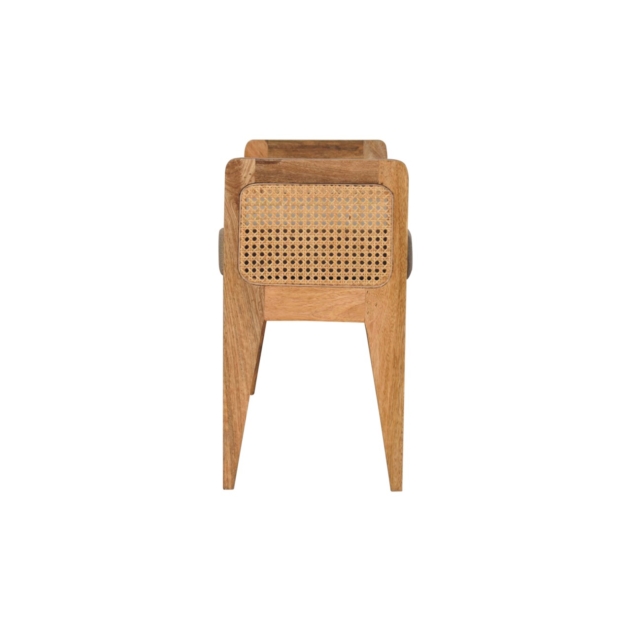 Mud Linen Rattan Bench - Image 9