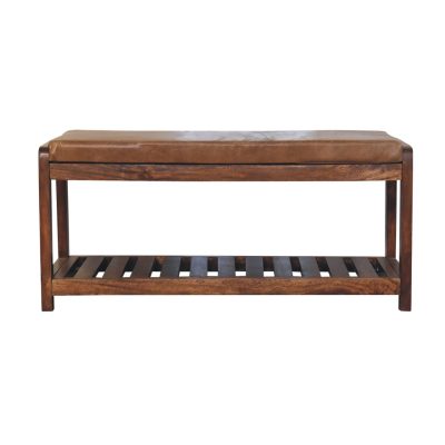 Buffalo Slatted Hallway Bench