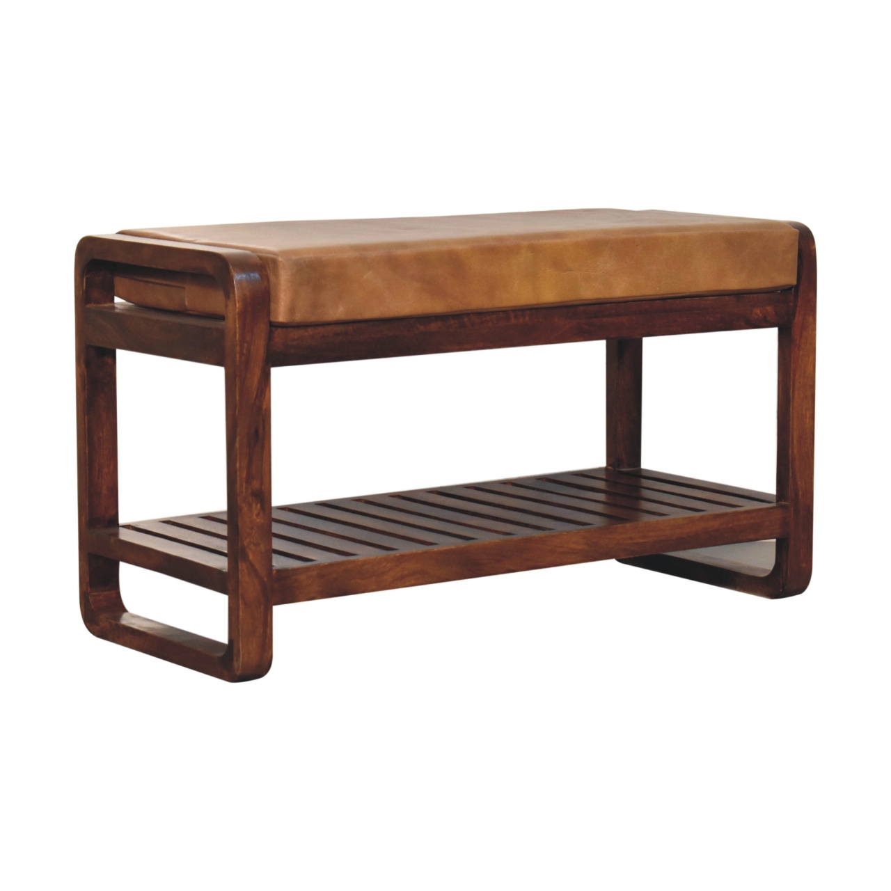 Small Buffalo Slatted Hallway Bench - Image 4