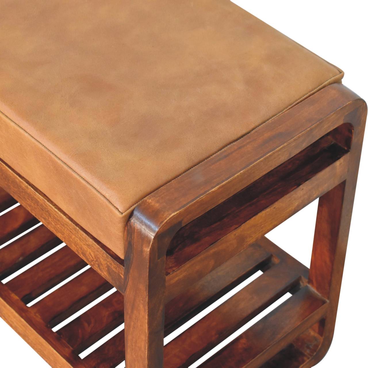 Small Buffalo Slatted Hallway Bench - Image 6