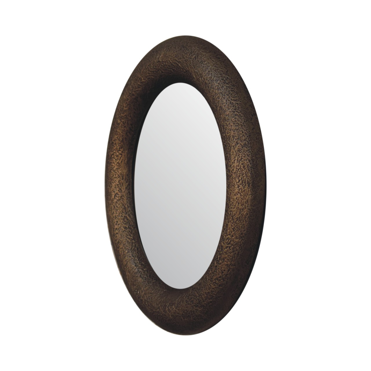 Round Metallic Hammered Mirror - Image 8