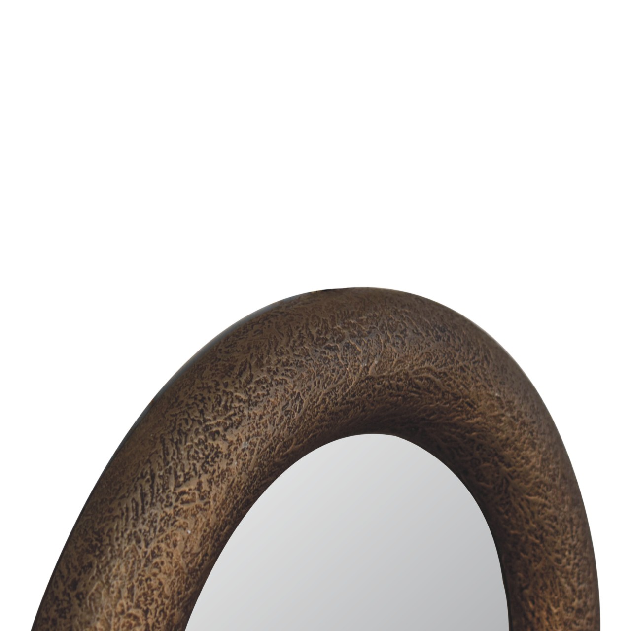 Round Metallic Hammered Mirror - Image 5