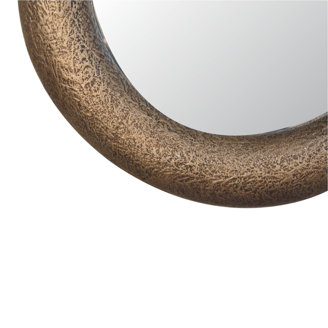Round Metallic Hammered Mirror - Image 6