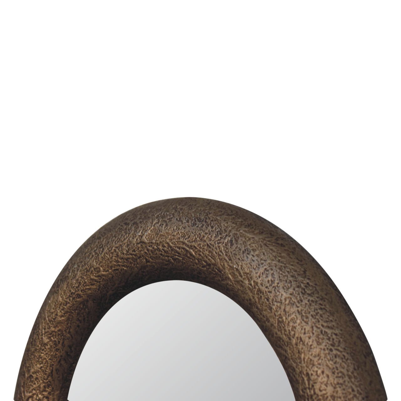 Round Metallic Hammered Mirror - Image 7