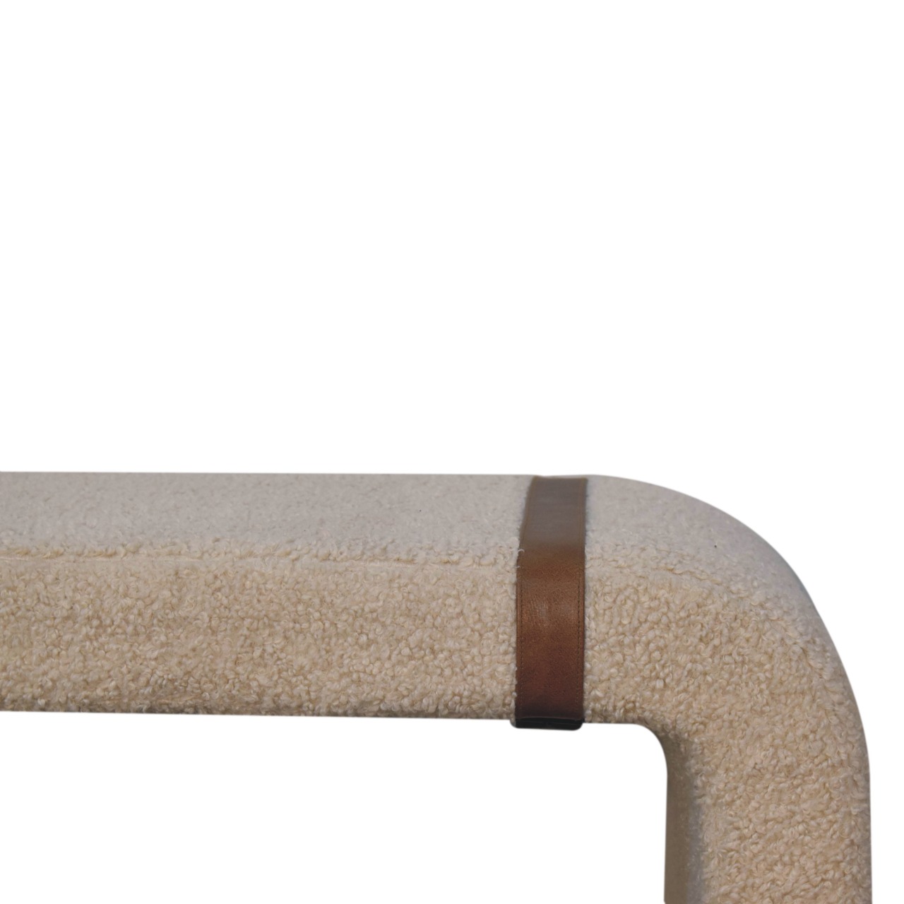 Boucle Leather Strap Bench - Image 5
