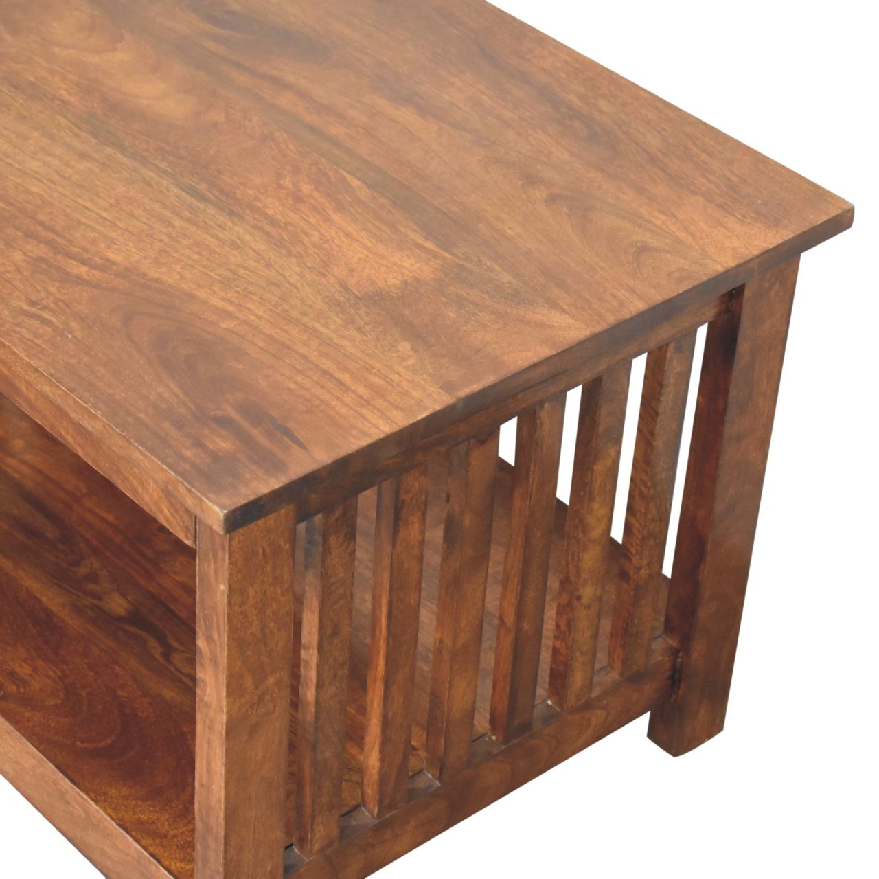 Slatted Chestnut Coffee Table - Image 6