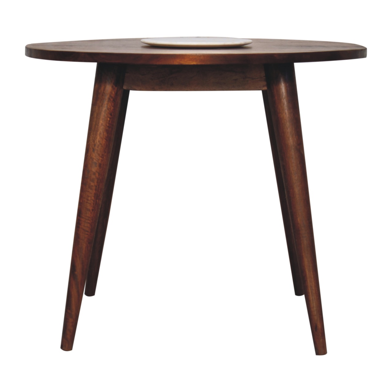 Chestnut Round Nordic End Table - Image 2