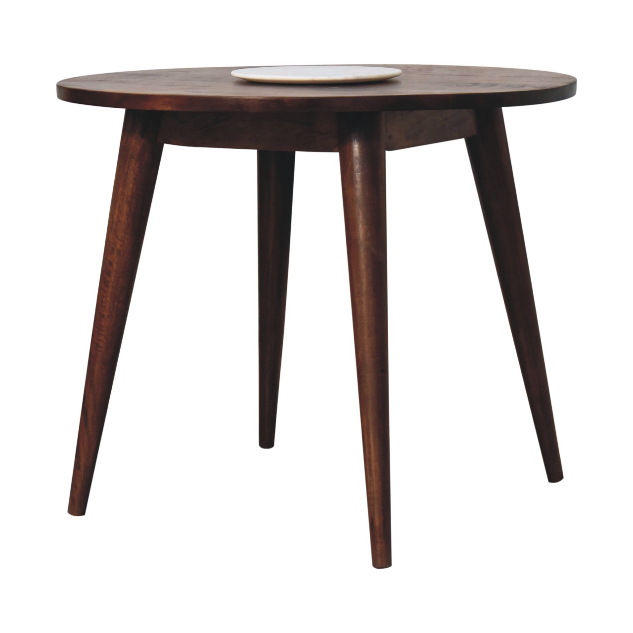 Chestnut Round Nordic End Table - Image 4