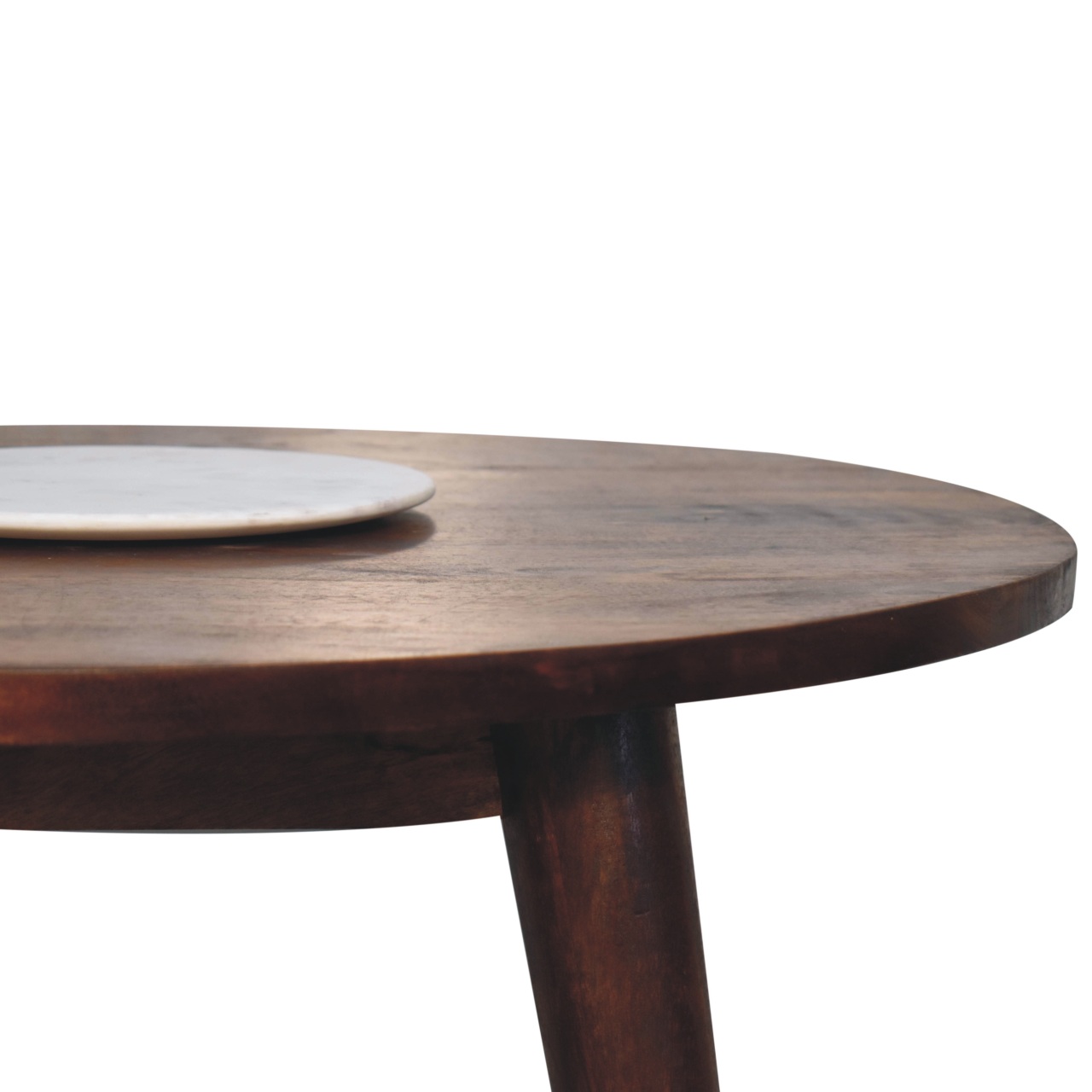 Chestnut Round Nordic End Table - Image 3