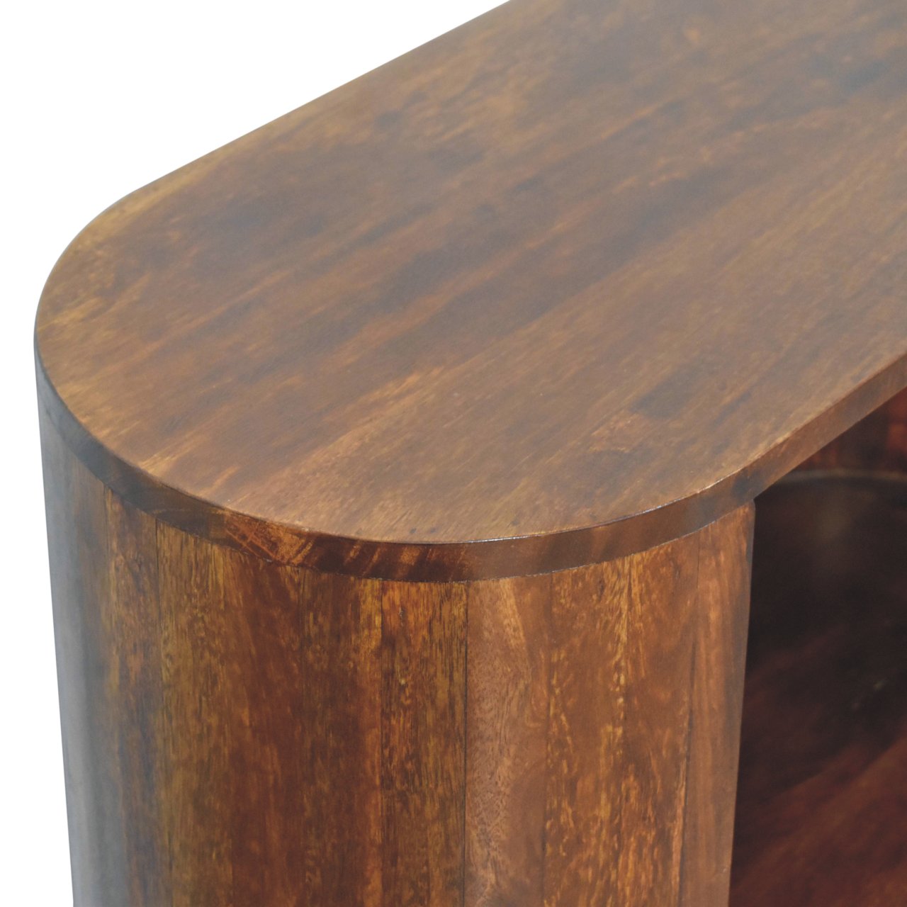 T-bar Cortez Chestnut Open Slot Cabinet - Image 6