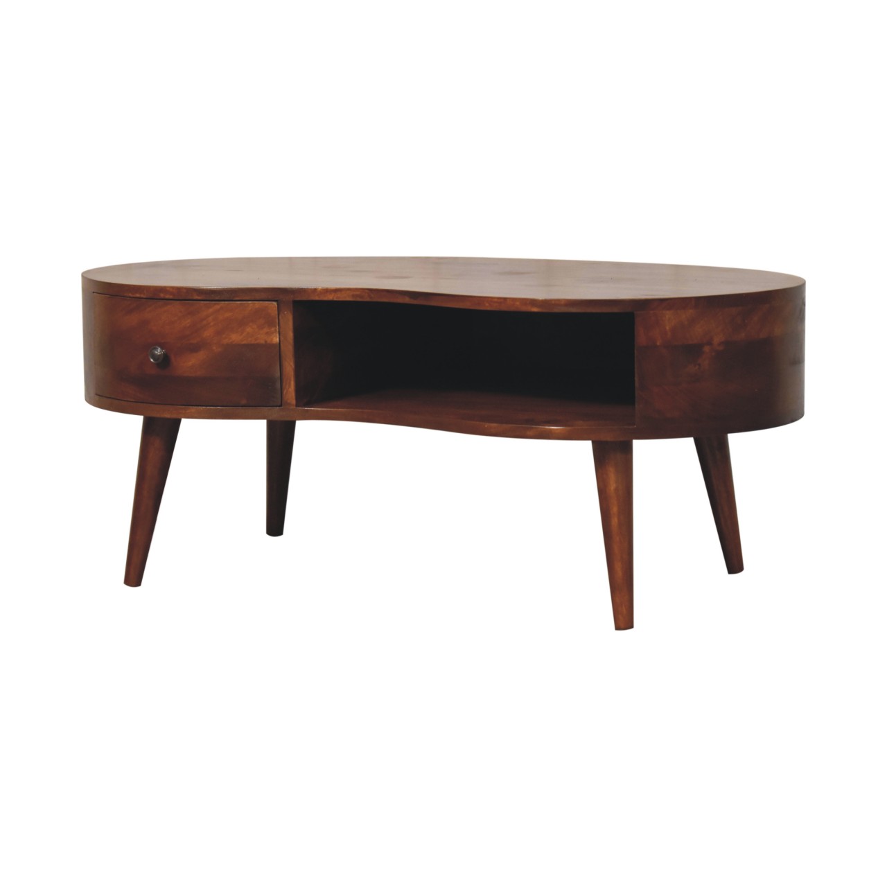 Large Chestnut Wave Coffee Table - Image 4