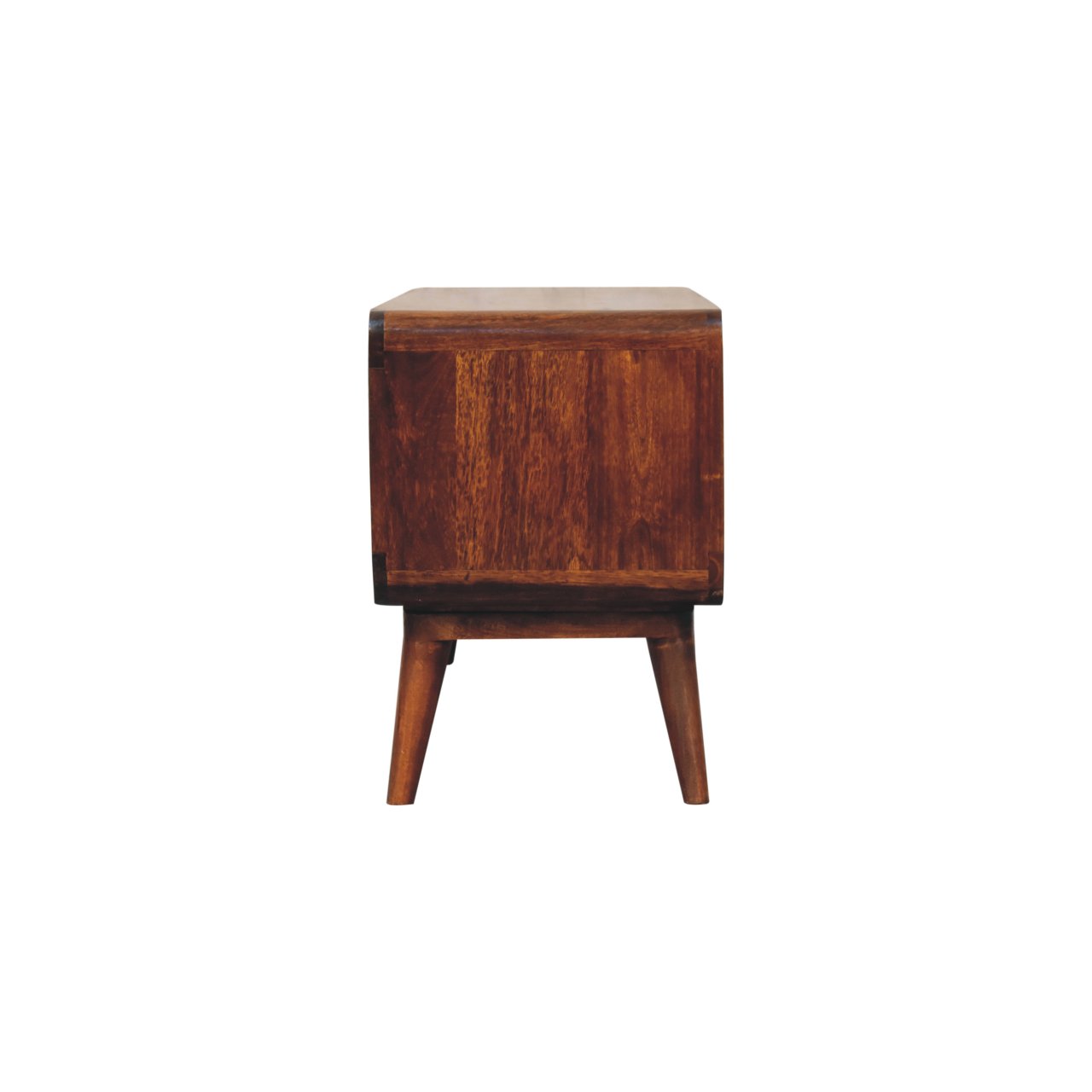 Curved Chestnut Double Slot Media Unit - Image 8