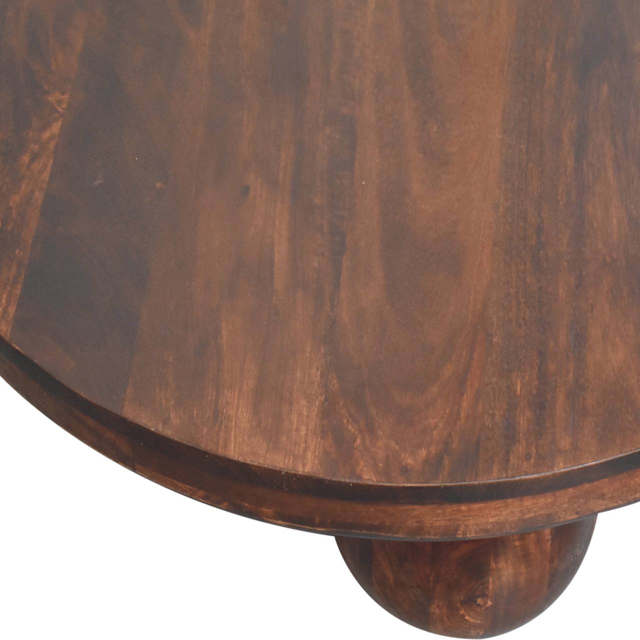 California Walnut Central Table with Ball Feet - Image 7