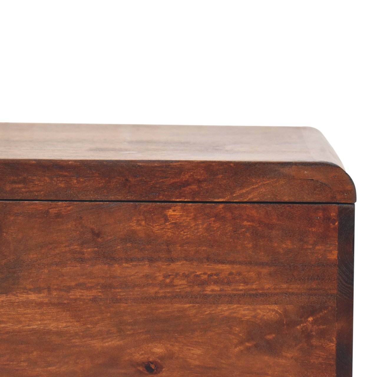 Curved California Walnut Blanket Box - Image 4