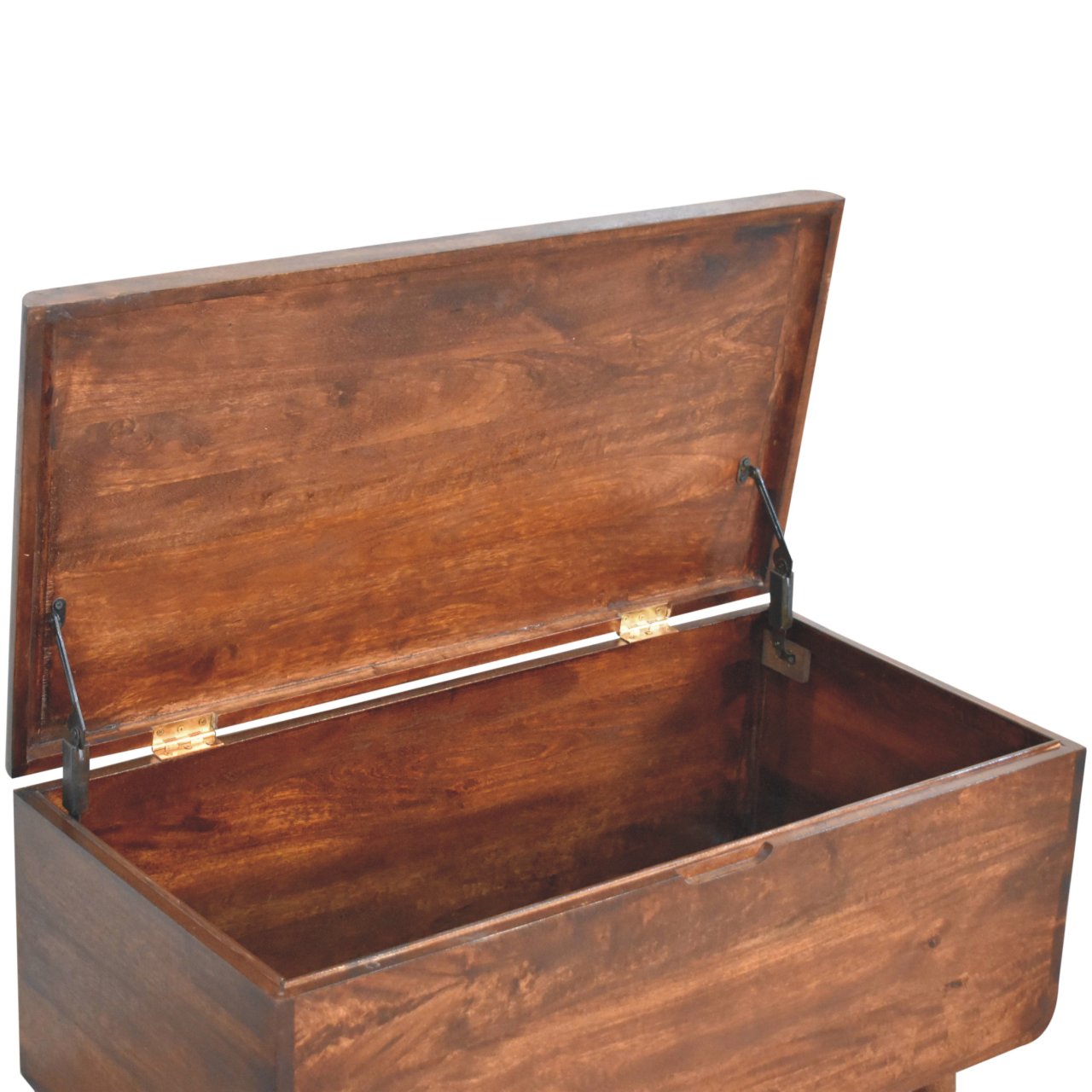Curved California Walnut Blanket Box - Image 6