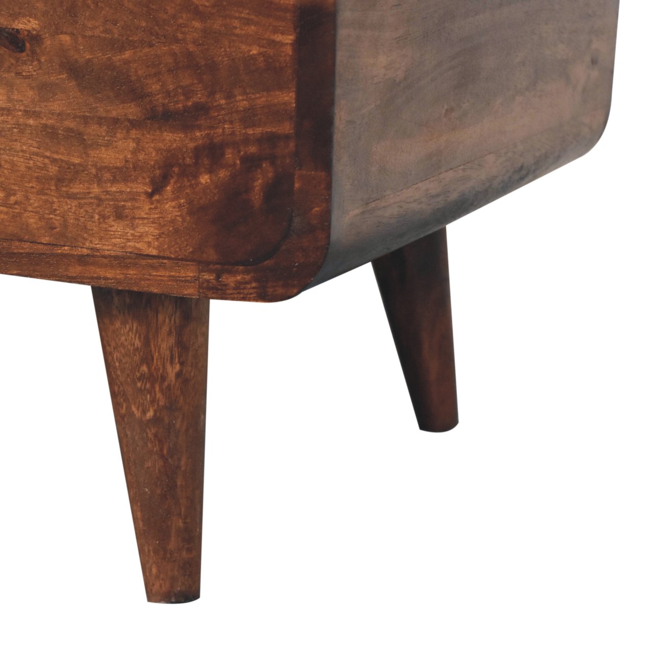 Curved California Walnut Blanket Box - Image 7