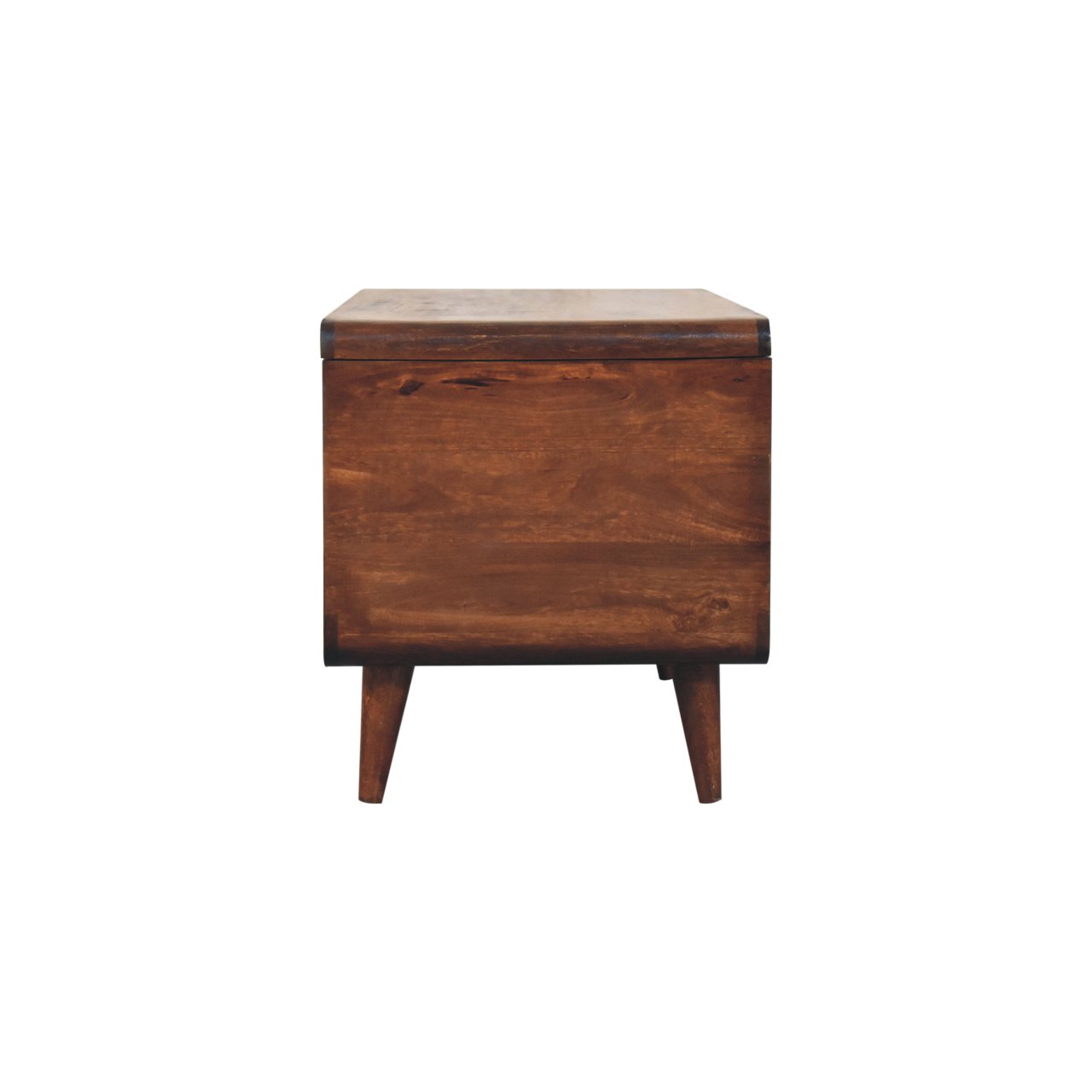 Curved California Walnut Blanket Box - Image 8