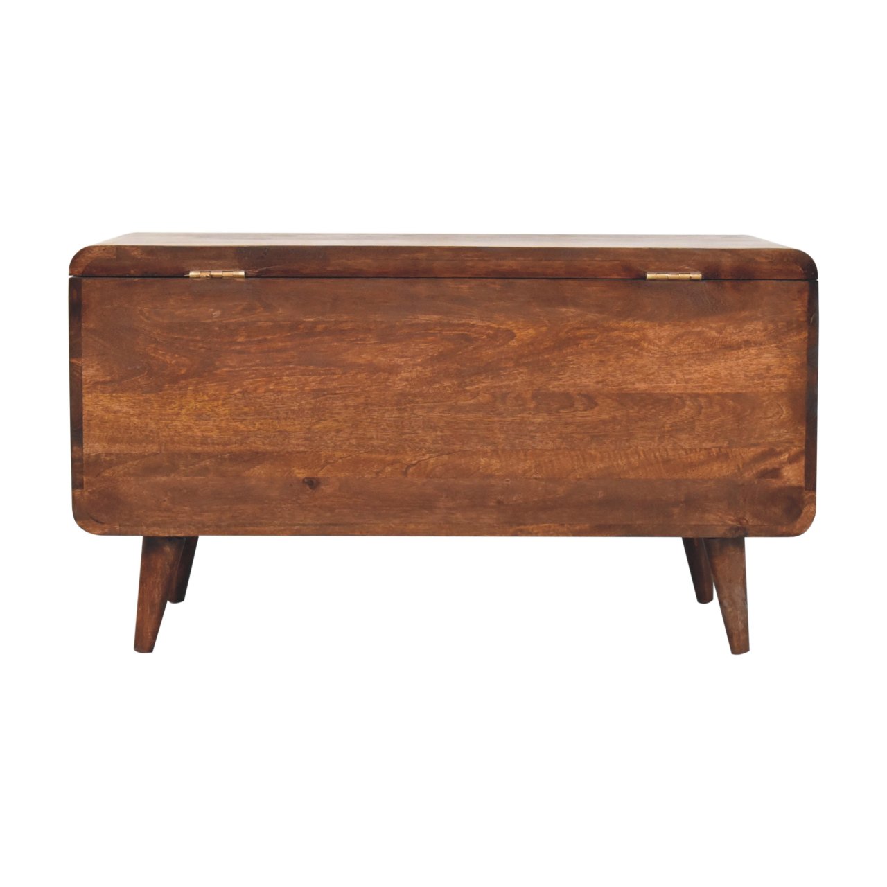 Curved California Walnut Blanket Box - Image 9